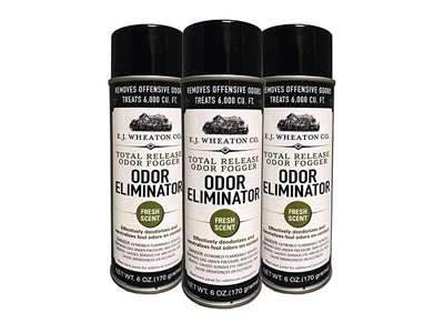 E.J. Wheaton Co. Odor Eliminator, Total Release Odor Fogger, 12 Pack, Effectively Deodorizes and Neutralizes Foul Odors on Contact, Fresh Scent (6 OZ)