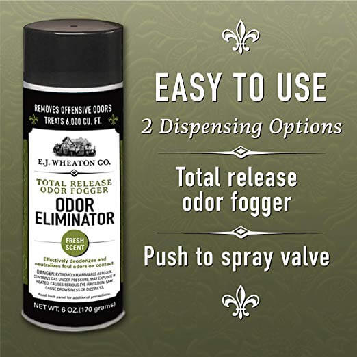 E.J. Wheaton Co. Odor Eliminator, Total Release Odor Fogger, 12 Pack, Effectively Deodorizes and Neutralizes Foul Odors on Contact, Fresh Scent (6 OZ)