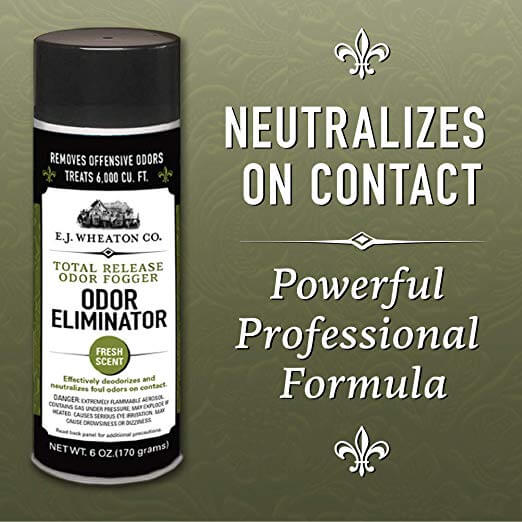 E.J. Wheaton Co. Odor Eliminator, Total Release Odor Fogger, 12 Pack, Effectively Deodorizes and Neutralizes Foul Odors on Contact, Fresh Scent (6 OZ)