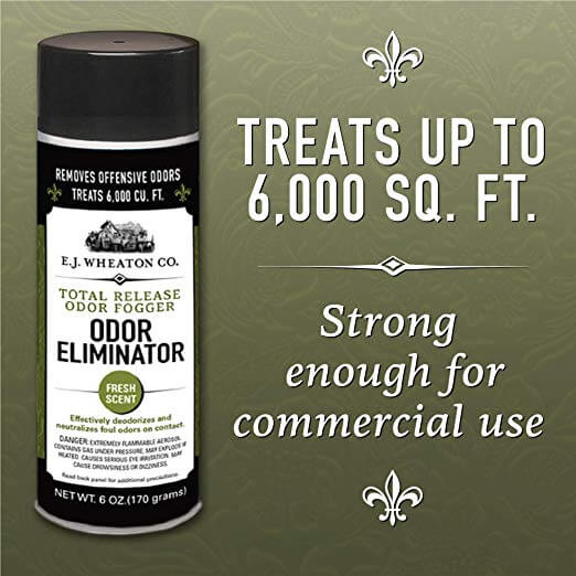 E.J. Wheaton Co. Odor Eliminator, Total Release Odor Fogger, 12 Pack, Effectively Deodorizes and Neutralizes Foul Odors on Contact, Fresh Scent (6 OZ)